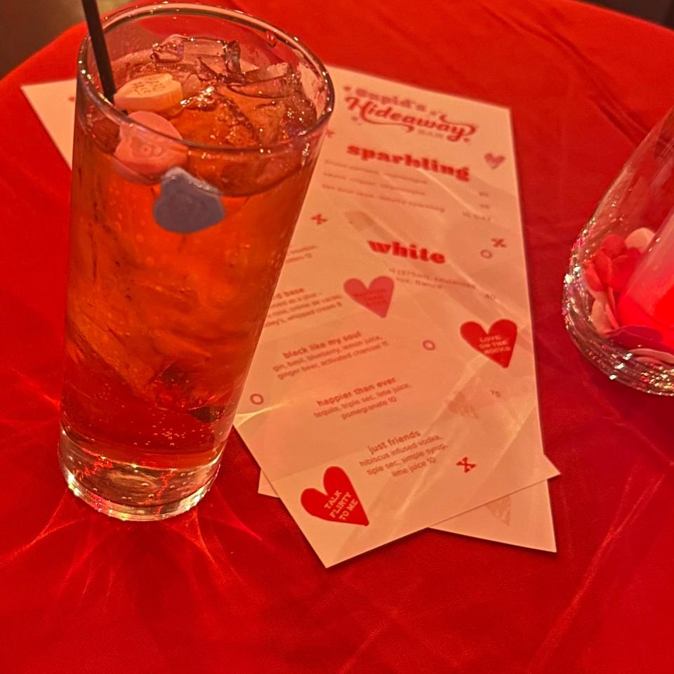 Cupid's Hideaway is a Valentine's Day-themed pop up on the lower-level of Bandit Tavern in Royal Oak.