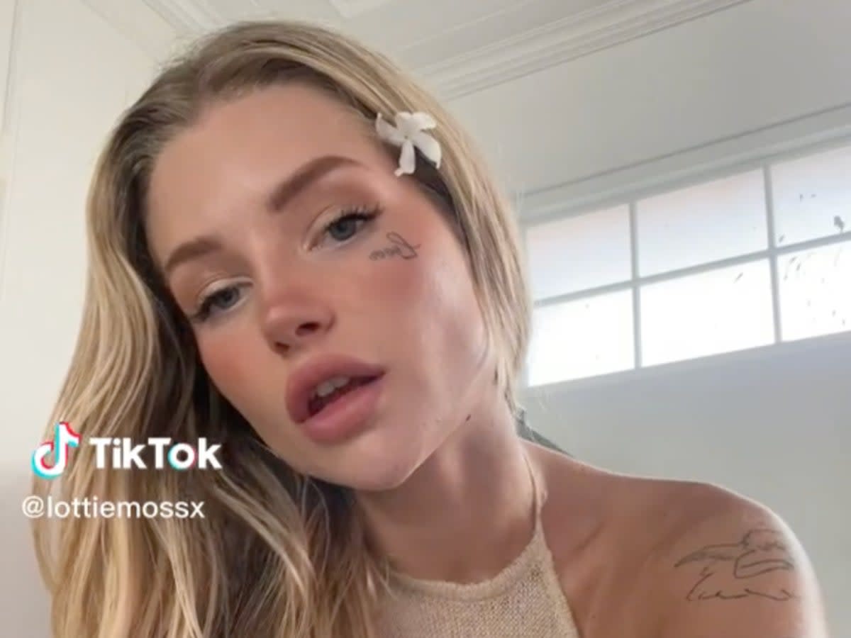 Lottie Moss reveals her new face tattoo (Lottie Moss/TikTok)