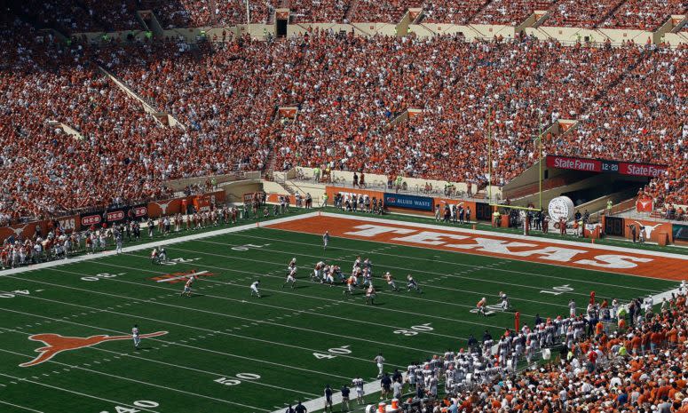 A general view of play at a Texas Longhorns game.