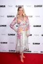 <p>Mollie chose a psychedelic sequinned look by Temperley.<br><i>[Photo: PA]</i> </p>