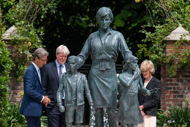 The earl was alongside the princes when they unveiled a statue to their mother at Kensington Palace in July 2021, an event he described as &#x00201c;a good day&#x00201d; (POOL/AFP via Getty Images)