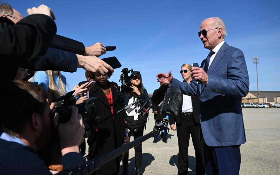 Biden, ahead of his flight to Ireland, have a rare impromptu Q&A with the media