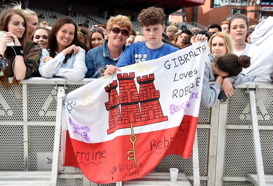 Fans are pictured attending the One Love Manchester Benefit Concert on June 4, 2017 in Manchester, England.&nbsp;