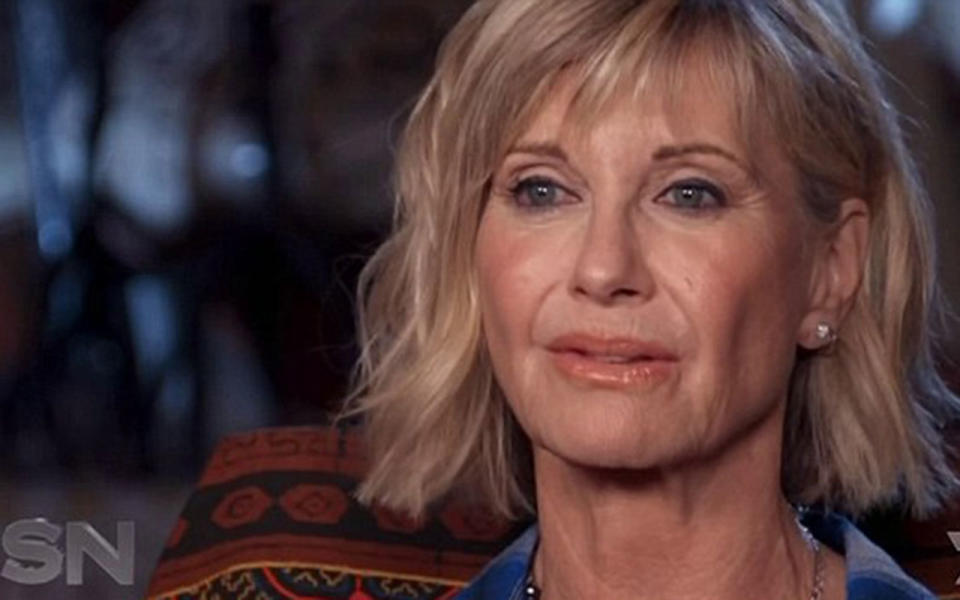 Olivia Newton-John has revealed she’s battling cancer for a third time. Photo: Channel Seven/Sunday Night