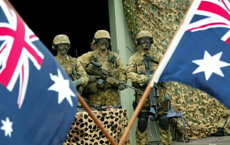 File photo of Australian SAS commandos at the Holsworthy defence facility near Sydney