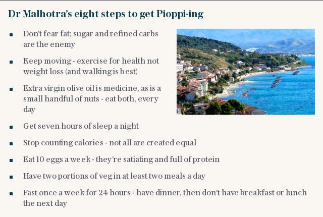 Dr Malhotra’s eight steps to get Pioppi-ing