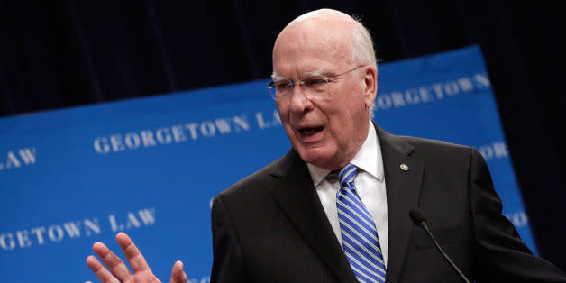 WASHINGTON, DC - SEPTEMBER 24:  Sen. Patrick Leahy speaks at a Georgetown University Law Center discussion September 24, 2013 in Washington, DC. Leahy joined former U.S. Vice President Walter Mondale and former Sen. Gary Hart in discussing 'Surveillance and Foreign Intelligence Gathering in the United States: Past, Present, and Future.'  (Photo by Win McNamee/Getty Images) (Photo: )
