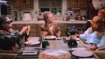 <p> Between seeing how Marty and Jennifer aged, and how Michael J. Fox played both his own son and daughter in <em>Back to the Future: Part II</em>, the contents of this moment are only matched by the special effects trickery that made it possible. You never forget the first time you saw the McFlys around the same dinner table in 2015.  </p>