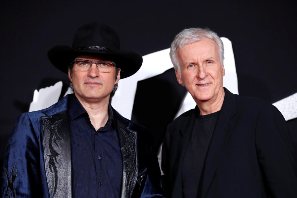 Director Robert Rodriguez (L) and writer James Cameron (Credit: REUTERS/Mario Anzuoni)