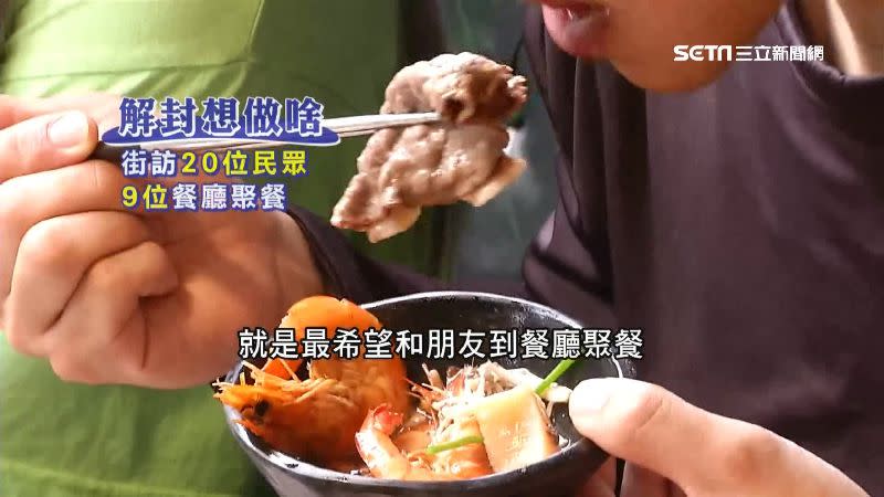 解封後民眾最想「聚餐」。