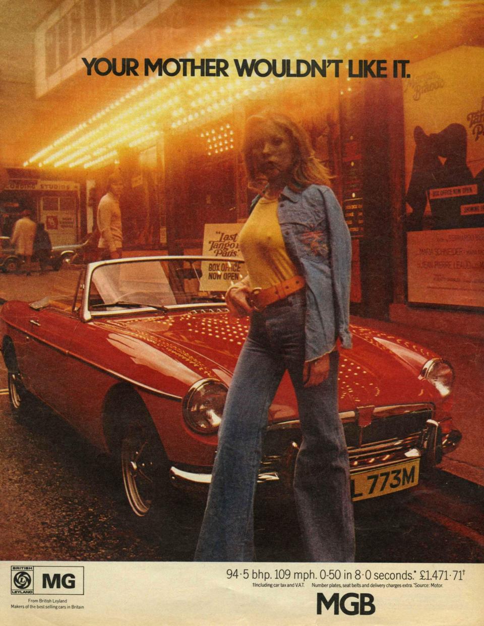 A 1973 advertisement for the MGB - Retro AdArchives/Alamy