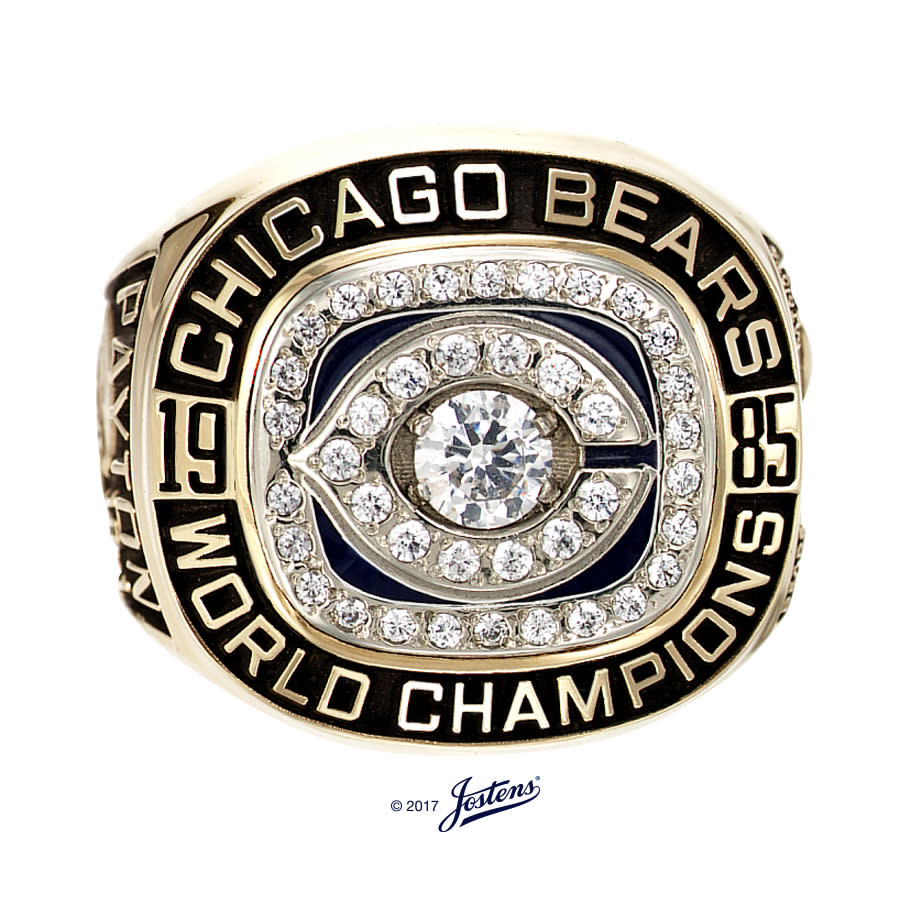 The Bears’ Super Bowl XX ring, which was designed in part by the team’s captains including Walter Payton. (AP)