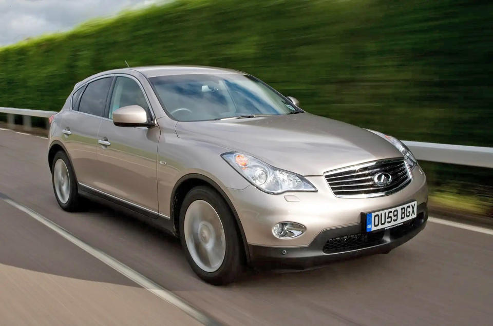 <p>Infiniti proved to be a short-lived attempt by Nissan to bring its more upmarket brand to the UK. The EX37 GT was intended as its big seller, which it should have been as a rival to the Audi Q5 and BMW X3. However, buyers were wary of a new and relatively unknown name in the market and stuck with their familiar prestige brands.</p><p>This was a shame for the EX37 GT which had a sweet 3.7-litre V6 with 316bhp and decent handling. However, sluggish sales mean there is now just one EX37 GT left on the road in the UK, though there are <strong>34 </strong>of the less well equipped base version still running around.</p>