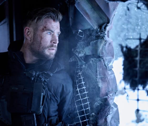 "Extraction was the most intense film I had ever done—until we filmed the second one,” says Chris Hemsworth, who stars in both movies as Tyler Rake. A threequel is now in the works.<p>Courtesy image</p>