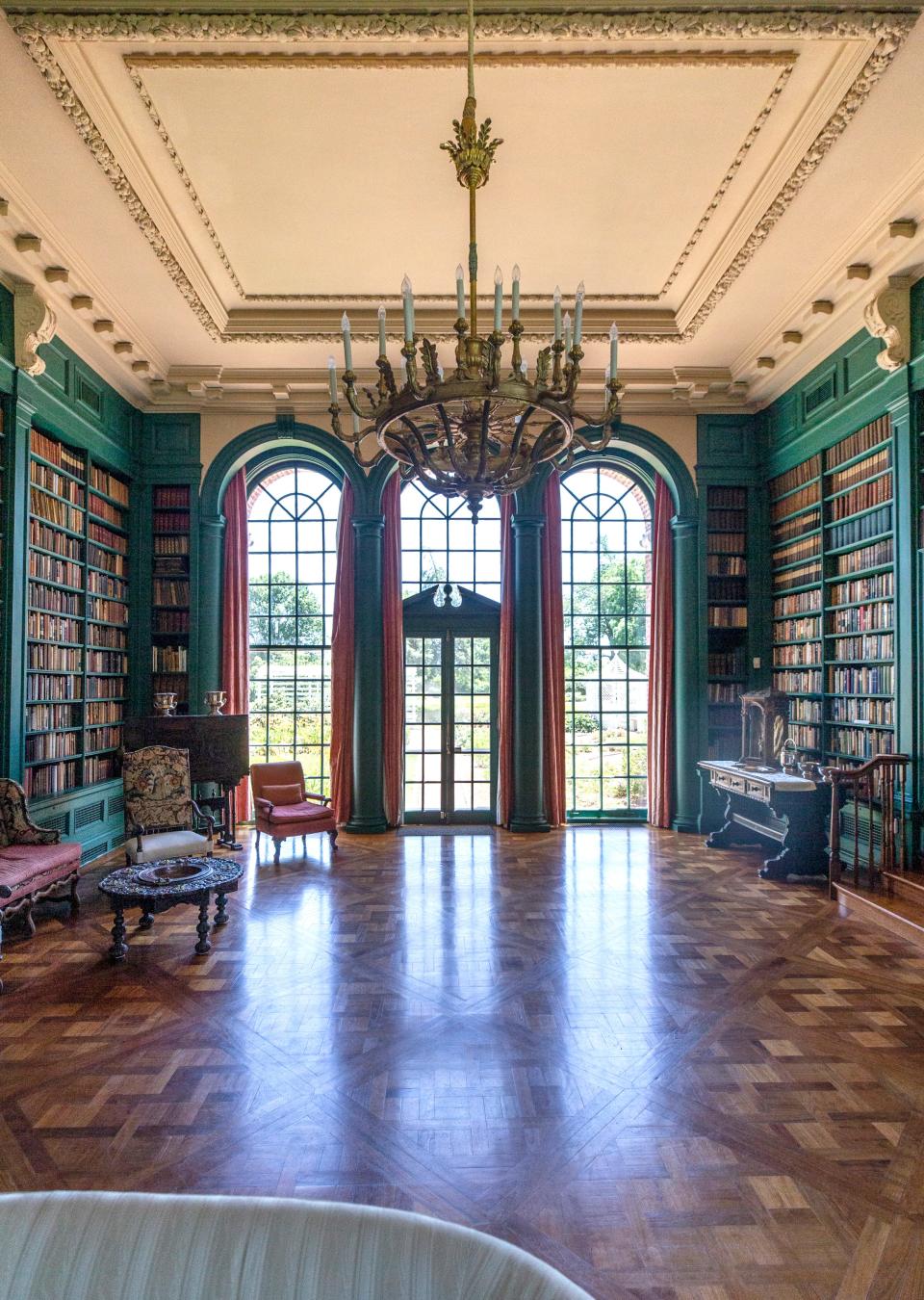 The library at Oxmoor Farm. It is the largest residential library in the state of Kentucky. June 22, 2021