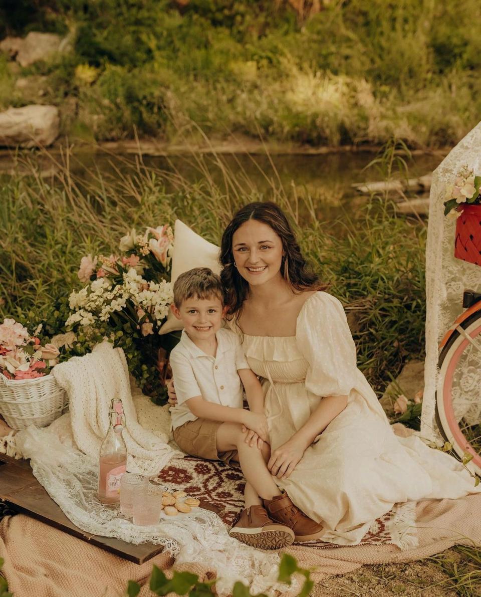 Creator of 'SnackswithJax' Sarah Osbon and her 6 year old son Jaxon.