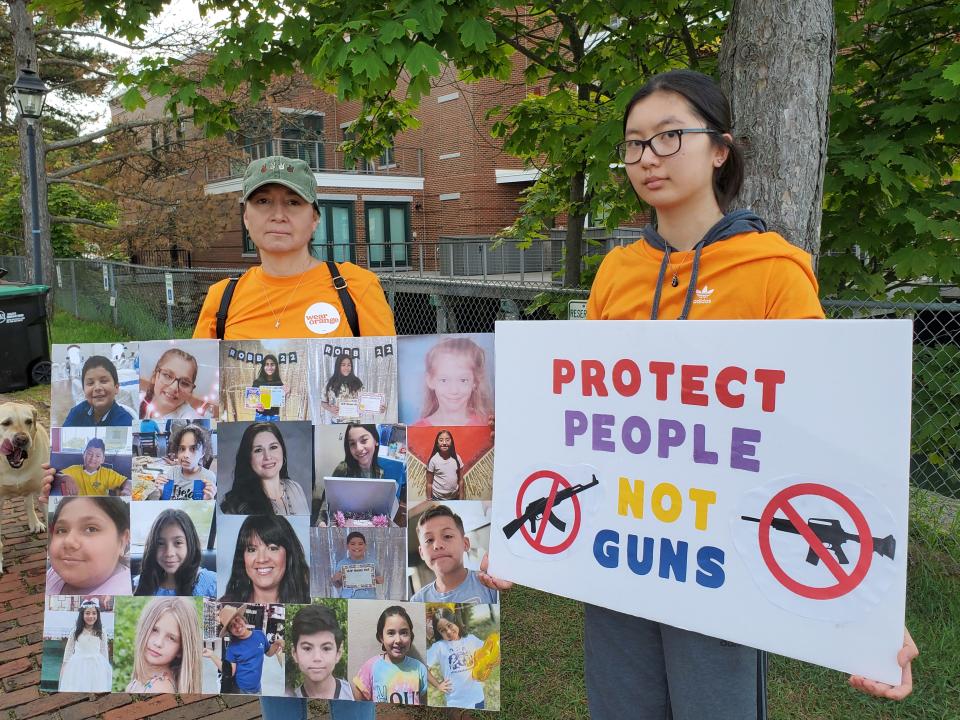 Rally for gun safety legislation in Portsmouth, NH in June 2022.