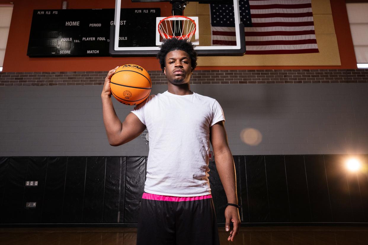 North High junior starter Khari Bryan poses for a portrait on Tuesday February 27, 2024.