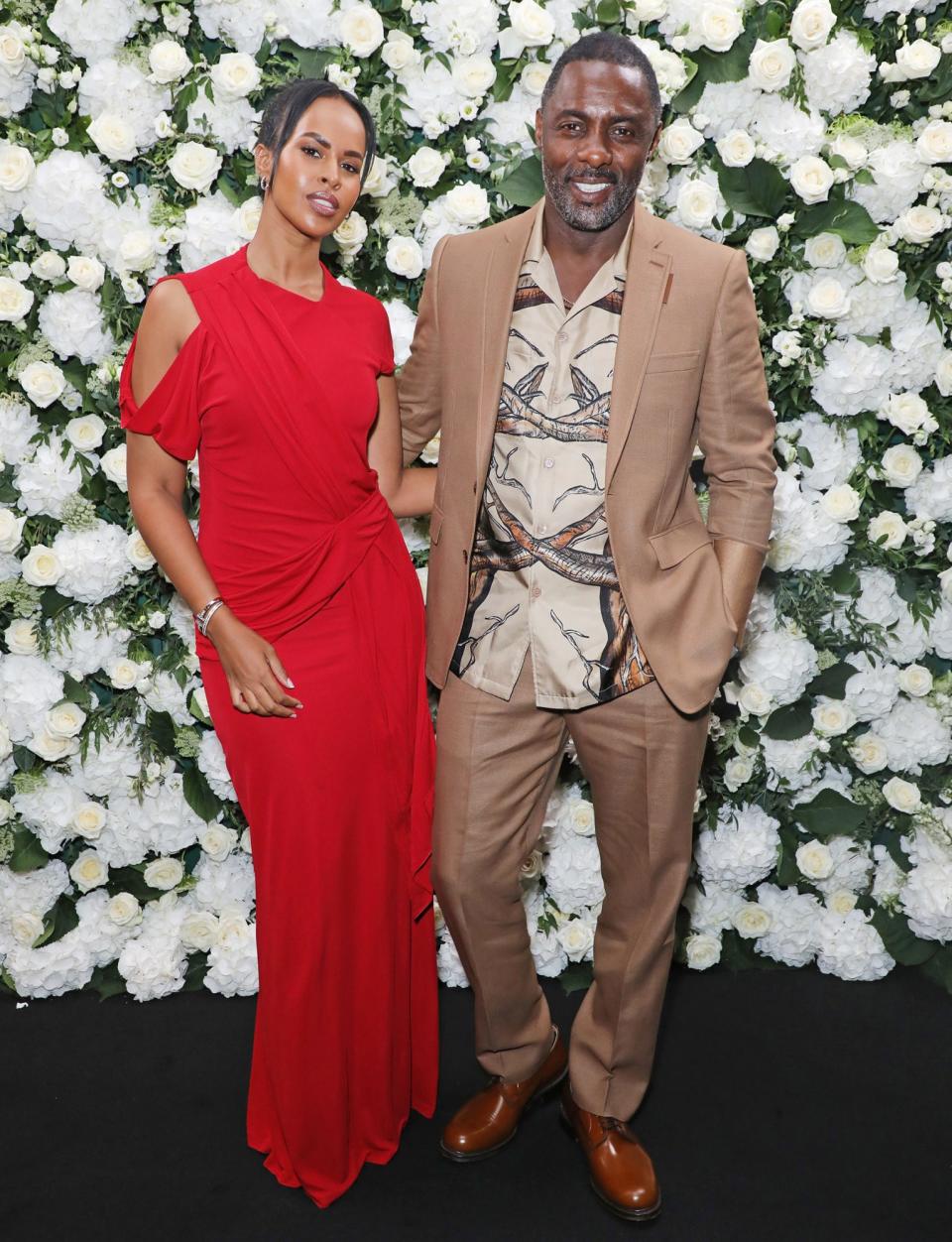 <p>Sabrina Dhowre and Idris Elba get all dressed up on Sept. 20 for a dinner hosted by British <em>Vogue</em> and Tiffany & Co. in celebration of London Fashion Week at the Londoner Hotel. </p>