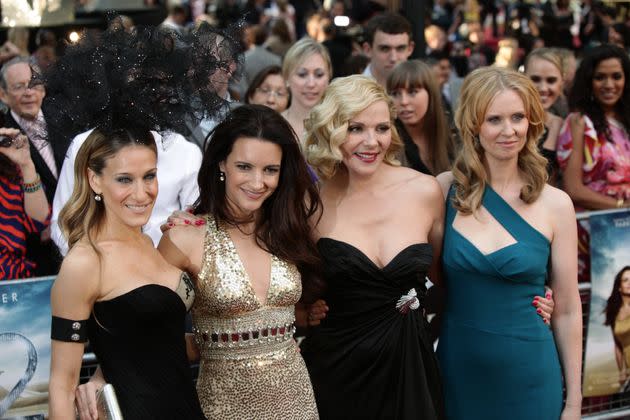 Sarah Jessica Parker, Kristin Davis, Kim Cattrall and Cynthia Nixon at a premiere of Sex and the City 2. The movie was the last onscreen appearance for Cattrall in the franchise. (Photo: Yui Mok - PA Images via Getty Images)