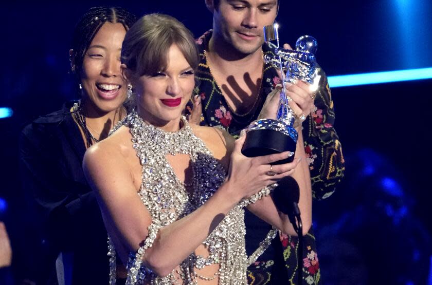 Taylor Swift accepts the award for best longform video