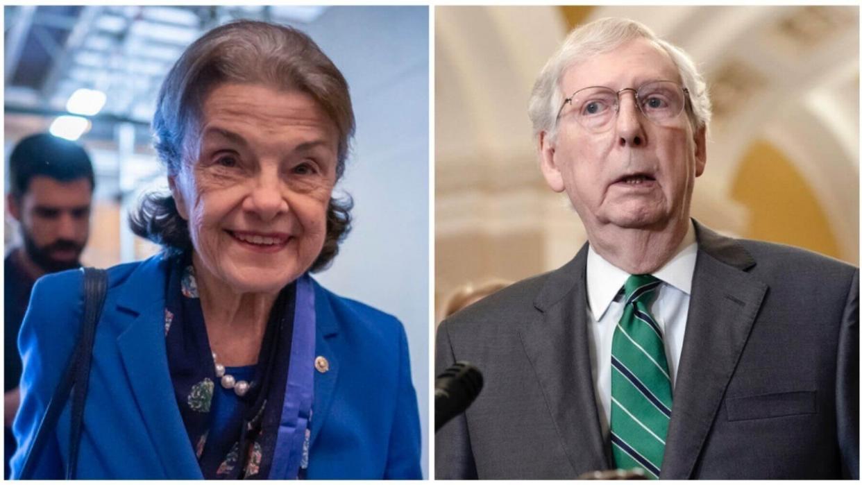 Sen. Dianne Feinstein and Senate Minority Leader Mitch McConnell.