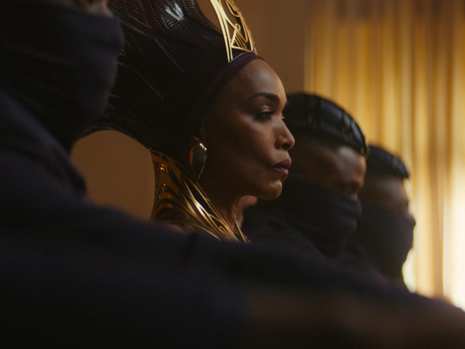Angela Bassett as Queen Ramonda in the first teaser trailer for "Black Panther: Wakanda Forever."