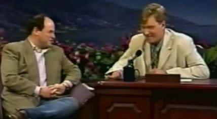 Conan O'Brien interviews Jason Alexander for his "Late Night" audition in 1993 on the set of Jay Leno's "Tonight Show."