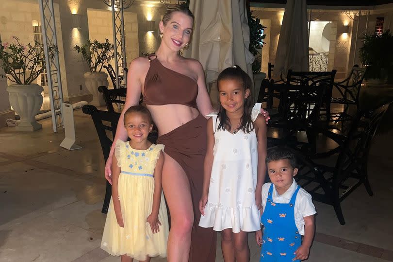 Helen Flanagan and her three children who she shares with ex Scott Sinclair