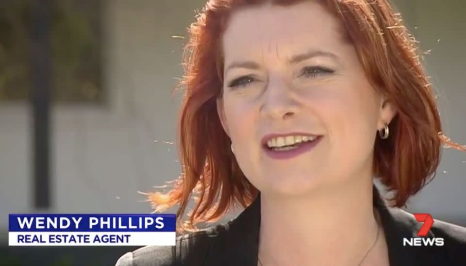 Real estate agent Wendy Phillips says interest is very high. Source: 7 News