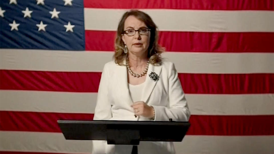 Gabby Giffords speaks during the virtual Democratic National Convention on August 19, 2020. (via Reuters TV)