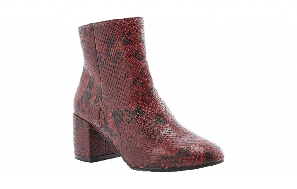 Thelma Faux Python Ankle Boots