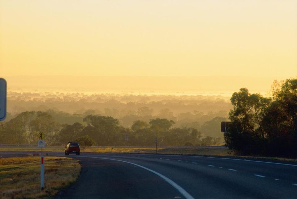 Dawn on the Hume Highway near Gundagai, New South Wales, Australia (Getty Images)