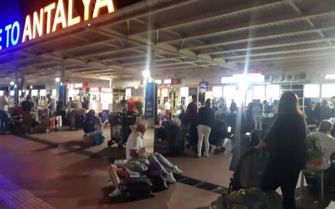 Thomas Cook passengers were stranded at Antalya Airport, Turkey when their aircraft developed a fault - Credit: Beka Whitelaw