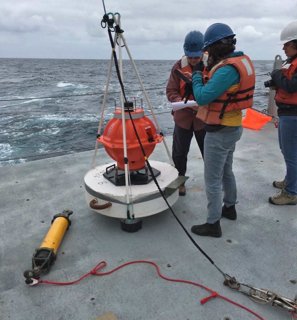 Marine transponder deployment.