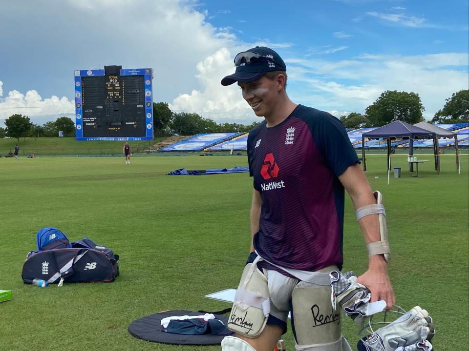 <p>Zak Crawley in training in Sri Lanka</p>ECB