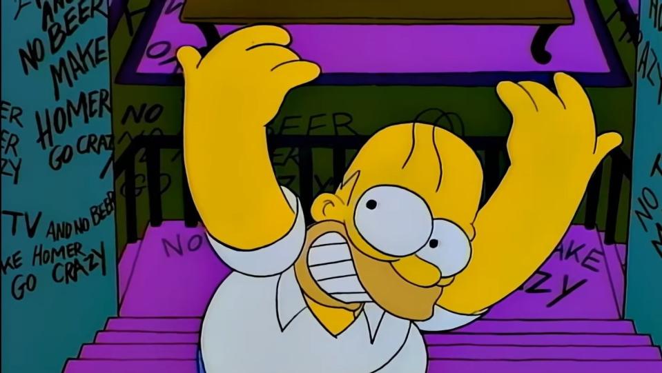 Homer Simpson evoked Jack Torrance in "Treehouse of Horror V"