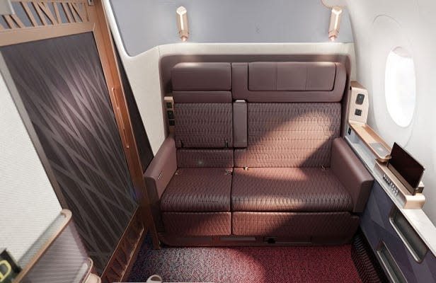 A first-class suite on Japan Airlines.