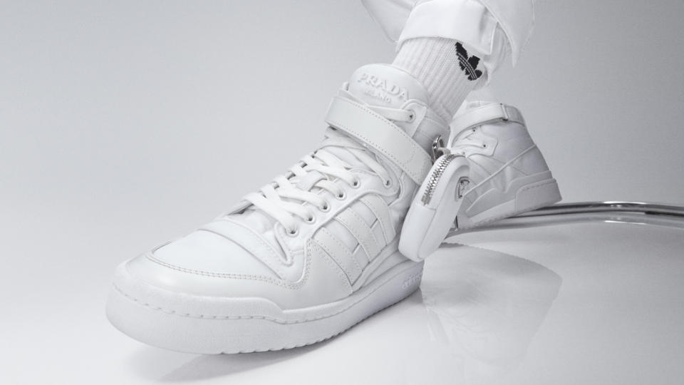 The Adidas Originals Forum sneaker in the Adidas for Prada Re-Nylon collection. - Credit: courtesy image