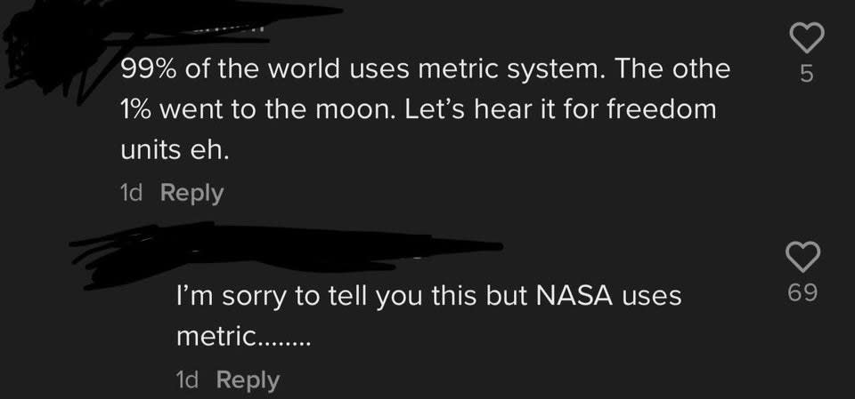 american who doesn't understand metric system