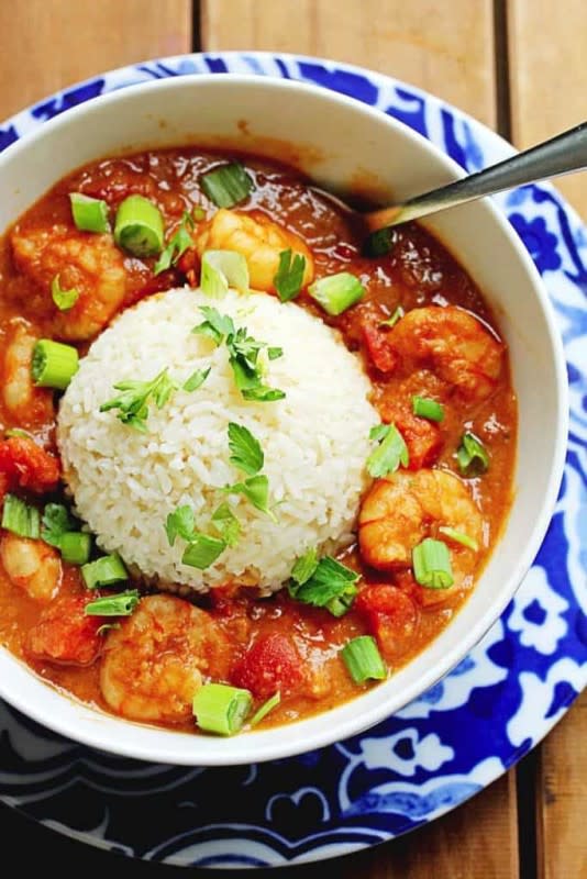 <p>Grandbaby Cakes</p><p>This is the BEST shrimp etouffee recipe online! Homemade and delicious, made with an authentic creole flavor and down-home taste. </p><p><strong>Get the recipe:</strong><a href="https://grandbaby-cakes.com/shrimp-etouffee/" rel="nofollow noopener" target="_blank" data-ylk="slk:Shrimp Etouffee;elm:context_link;itc:0;sec:content-canvas" class="link rapid-noclick-resp"> <strong>Shrimp Etouffee </strong></a></p><p><strong>Related: <a href="https://parade.com/1325505/parade/shrimp-recipes/" rel="nofollow noopener" target="_blank" data-ylk="slk:111 Greatest Shrimp Recipes;elm:context_link;itc:0;sec:content-canvas" class="link rapid-noclick-resp">111 Greatest Shrimp Recipes</a></strong></p>