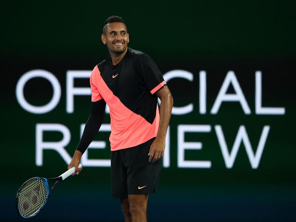 This is the second time Nick Kyrgios has reached the fourth round of the Australian Open: Getty
