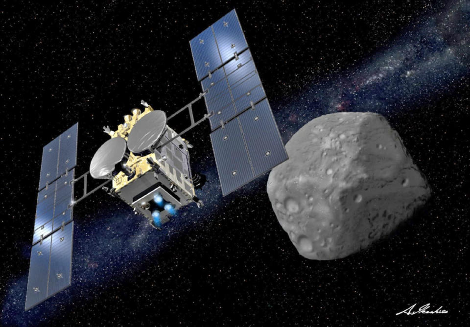 After blasting off toward a diamond-shaped asteroid in 2014, Japan's Hayabusa