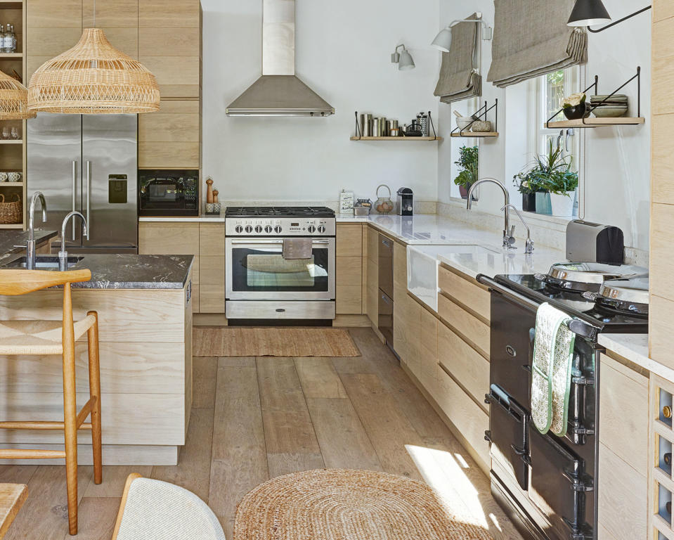 kitchen countertops in large kitchen