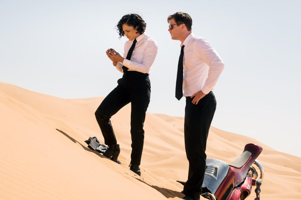 Tessa Thompson and Chris Hemsworth in 'Men in Black: International' (Photo: Giles Keyte / © Columbia Pictures / courtesy Everett Collection)