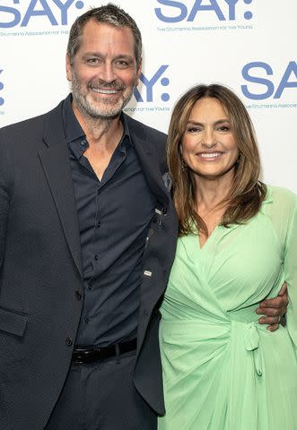 <p>Debra L Rothenberg/WireImage</p> Peter Hermann and Mariska Hargitay