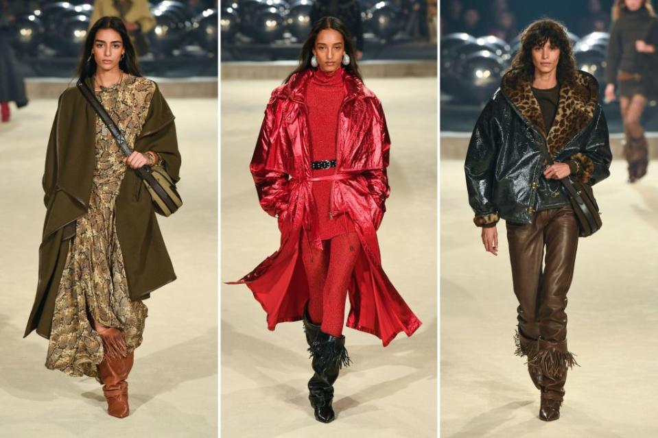 Marant’s classic neutrals and pops of color were perfectly Parisian. Images: Getty Images