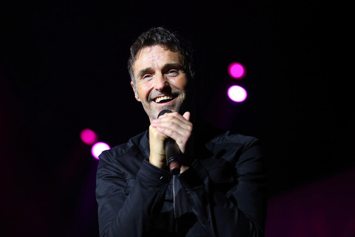 LONDON, ENGLAND - MARCH 06:  Marti Pellow of Wet Wet Wet performs live on stage at The O2 Arena on March 6, 2016 in London, England.  (Photo by Simone Joyner/Getty Images)