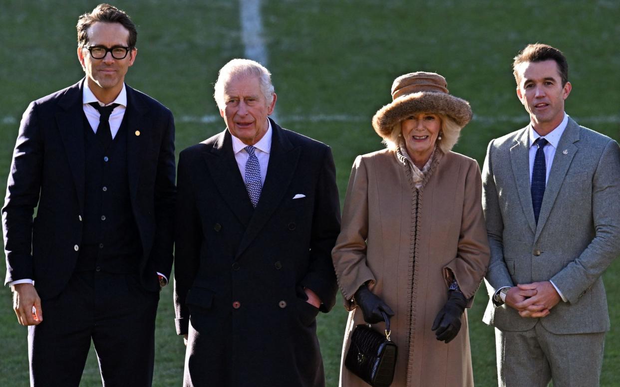 Reynolds, Rob McElhenney, the King and Queen Consort - Oli Scarff/AFP via Getty Images