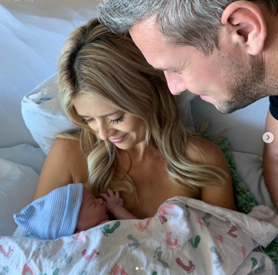 He's here! Christina and Ant Anstead announced the arrival of their baby boy, Hudson London, on Sept. 6, 2019. “Ant and I are so excited to welcome Hudson London Anstead into the world. Our hearts are SO full of love and joy! 💙 Our healthy baby boy was born this morning- 9/6/19 – 7 lbs 7 oz 19.5 inches long,” the new mom said on <a href="https://www.instagram.com/p/B2Ffip3Df6s/" rel="nofollow noopener" target="_blank" data-ylk="slk:Instagram;elm:context_link;itc:0;sec:content-canvas" class="link ">Instagram</a>. “Welcome to the world! Hudson London Anstead I am in awe! Mummy and baby are simply perfect!” the new dad <a href="https://www.instagram.com/p/B2Ffip3Df6s/" rel="nofollow noopener" target="_blank" data-ylk="slk:announced;elm:context_link;itc:0;sec:content-canvas" class="link ">announced</a> on social media. Hudson marked the fifth child for the couple, though their first together — each star has two children from their previous marriages. 